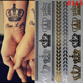 wholesale temporary tattoo Gold tattoo Flash tattoos Crown bracelet golden silver body art sticker sex products