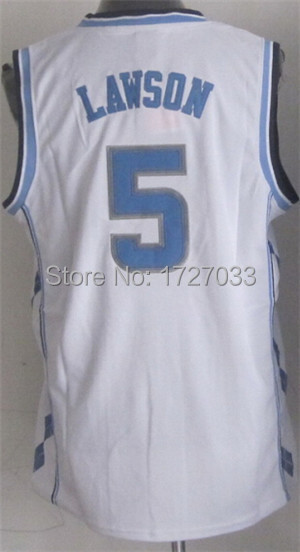 Jordan 23 Vince Carter 15 Ty Lawson 5 Larry Bird 33 The University of North Carolina UNC Men Blue White Basketball Jerseys (9).jpg