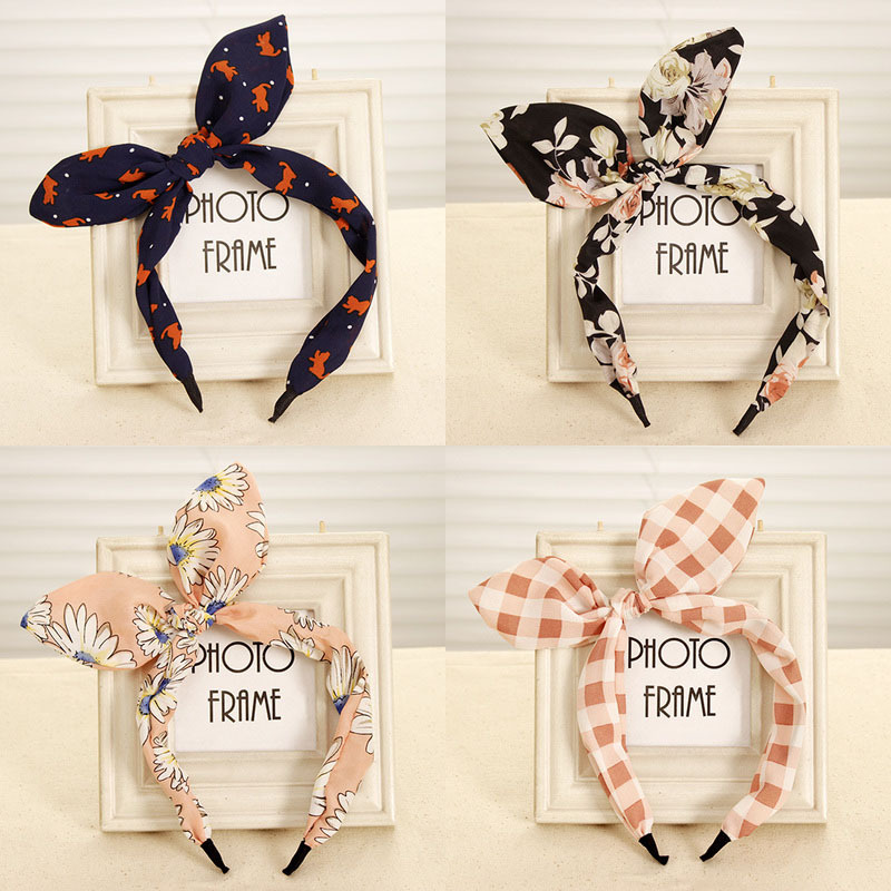 2015 New Arrival Fashion Butterfly Bow Flower Hair Garland Lovely Rabbit Ear Headband for Headwear Women