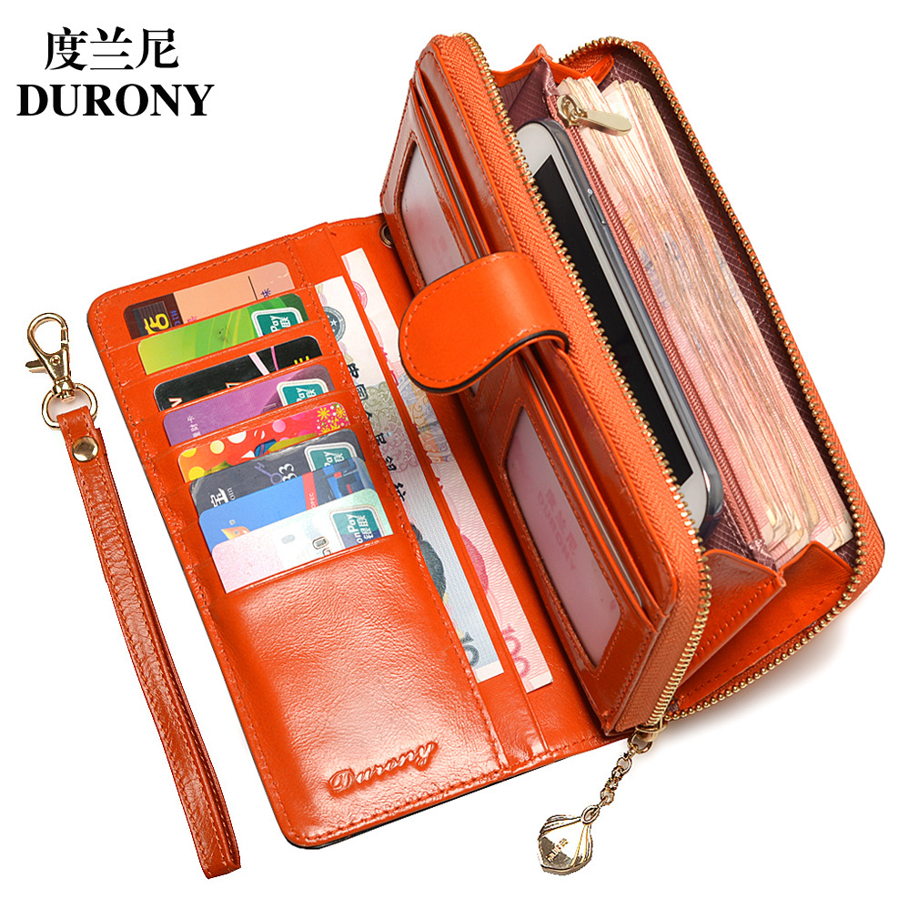 The degree of Lanny Ms. Wallet Zipper Korean 2015 new large capacity and Retro Leather Ladies Wallet