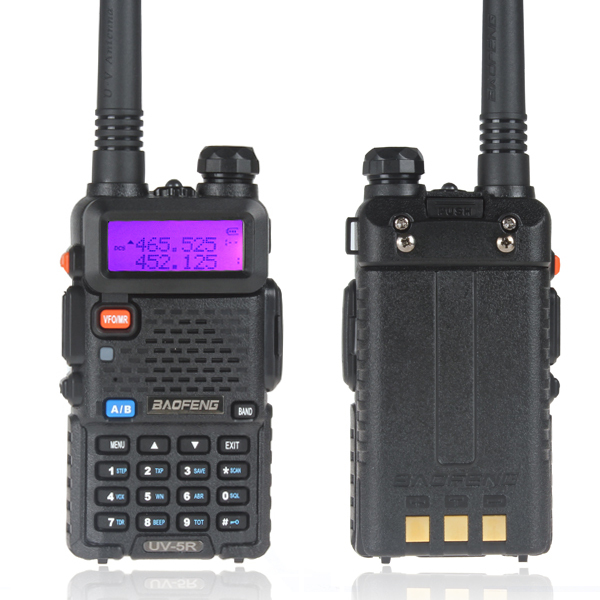 hot BaoFeng UV 5R Dual Band VHF 136 174MHz UHF 400 480MHz 5W 128CH Walkie Talkie