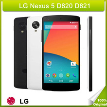 Original LG Google Nexus 5 D820 D821 4.95 inch 1920×1080 MSM8974 Quad-core 2.3GHz Android 4.4 RAM 2GB ROM 16/32GB 4G LTE Unlcked