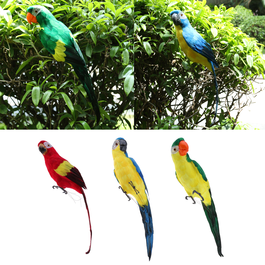 45 cm artificielle Perroquets Oiseaux réaliste principal décor Budge taxidermy