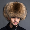 Winter fur hat male middle aged men thick leather ear Lei Feng cap elderly fox fur