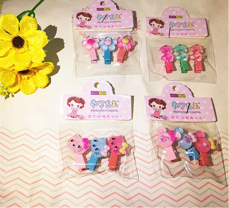 2016 Fashion Hello Kitty Hair Accessories Baby Hair Clip Flower Kids Cute Headbands Kawaii Hairpin Metal Barrette For Girl(12Pc)
