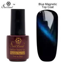 Saviland 1pcs UV/LED Transparent Cat Eye Magnet Nail Gel Varnishes Top Coat Long Lasting New Fashion Polish Nails