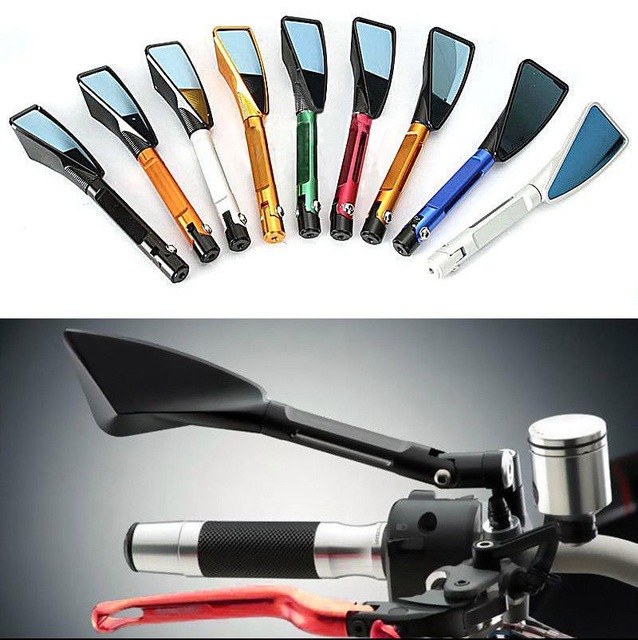 GT Moto TOMOK Aluminum CNC motorcycle rearview Side mirror accessories Fits For font b Kawasaki b