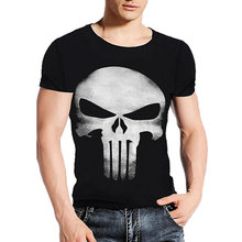 Brand Clothing Summer Skull Dark Souls Punisher Print 3D T Shirt Men T-shirts 100% Cotton T-shirt Man Shirts Blouse Camiseta A1