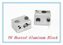 5pcs/lot Aluminium Heat Block for E3D V6 J-head 3D Printer,RepRap Makerbot MK7/MK8 Extruder 16mm*16mm*12mm