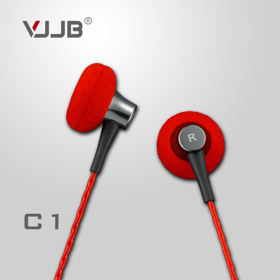 Free shipping 100% Original VJJB C1 Diy hifi metal earphones heatshrinked mobile phone computer sports mp3 bass headset