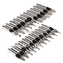 Hot Sale Best 22pcs Sizes Tattoo Tips 304 Stainless Steel Tattoo Nozzle Tips for Needles Set