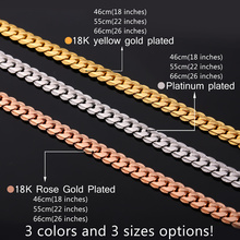 18K Real Gold Plated Necklace With 18K Stamp Men Jewelry Wholesale New Trendy 3 Colors 6