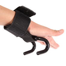 Pro Weight Lifting Training Gym Hook Grips Straps Gloves Wrist Support Lift NVIE