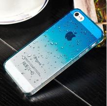 Phone Protective Shell Fresh 3D Raindrops Waterdrop Gradient Cases/Cover For iphone 5 iPhone 5 5S Case For iPhone5 4 4S case
