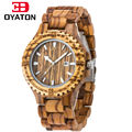 men s wooden watches2016 quartz wristwatches with sandalwood strap Calendar watch for man luxury brand wood