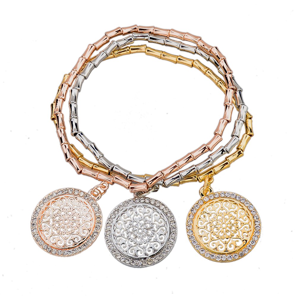 High-Qualiry-Crystal-Bracelets-Bangles-For-Women-Hot-Sale-Gold-Silver-Plated-Round-Bracelet ...