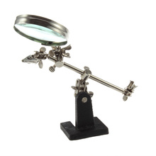 Third Hand Soldering Solder Iron Stand Helping Magnifying Tool Magnifier NG4S