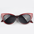 Vintage Retro Cat Eye Round Sunglasses Fashion Stylish Semi-Rim