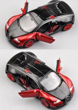 Масштабе 1:32 Bugatti Veyron Сплава Литья Под Давлением Модель Автомобиля Вытяните Назад Игрушечных Автомобилей Автоэлектроника с свет и звук Детские Игрушки подарки