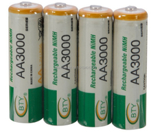 Bty 16 шт / lot AA 1,2 V 3000 mAh Ni-MH перезаряжаемый батареи нет упаковка