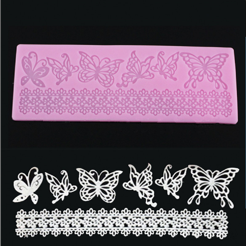 Butterfly Silicone Cake Mold Formas De Silicone Fondant Cake Decorating Tools Silicone Mold Lace Cake Molds Bakeware