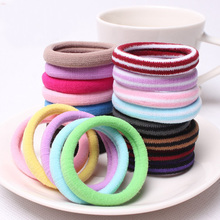 Women Elastic Hair Accessories 10pcs/set New Fashion Headband Ponytail Hair Ring Hair Rope Seamless Cloth Solid Black Multi SB01