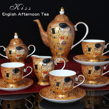 European style high-class bone china coffee set ceramic coffee cup and saucer set  china tea sets luxurious coffee sets