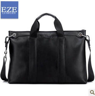2015 New design men's travel office genuine leather bag briefcase top quality bolsas free shipping