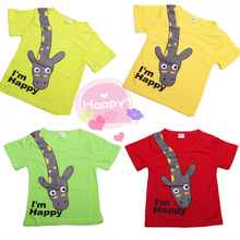 cotton cute boy outfits short sleeve children t shirts cute animal cartoon t-shirt candy color bottoming t shirt nova kids