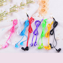 Flat Cable 3.5mm Earbud Earphone Headphone headset For Samsung iPhone 5 6 6s Stereo Bass MP3 MP4 B brand fone de ouvido Xmas