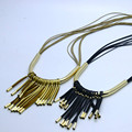 Newest Desgin Fashion Necklace Leather Tassels Jewelry Women Necklace Pendant Wholesale Free shipping