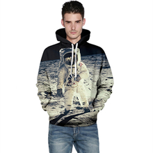 Harajuku 3D Print American astronaut Sweatshirts Fashion Long sleeve with hat Men Women Hoodies Cartoon Hoody Hooded Pullover