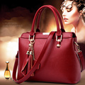 2016 spring and summer leather handbag shoulder bag large Europan fashion leather handbag genuine leather handbag