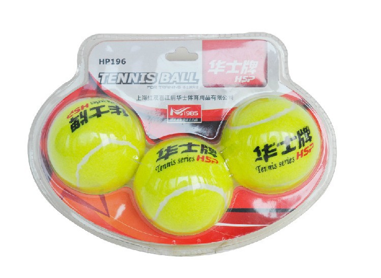 3pcspack Quality Tennis ball for training 100% synthetic fiber Good Rubber tenis balls low price on sale