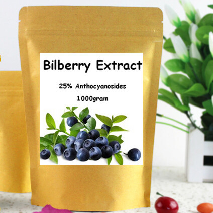 1000gram (35.2oz)European Bilberry Fruit Extract 25% Anthocyanosides Powder stronger antioxidant free shipping