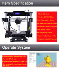 3D printer Reprap prusa i3 DIY kits automatic leveling melzi marlin firmware with 8GB SD card