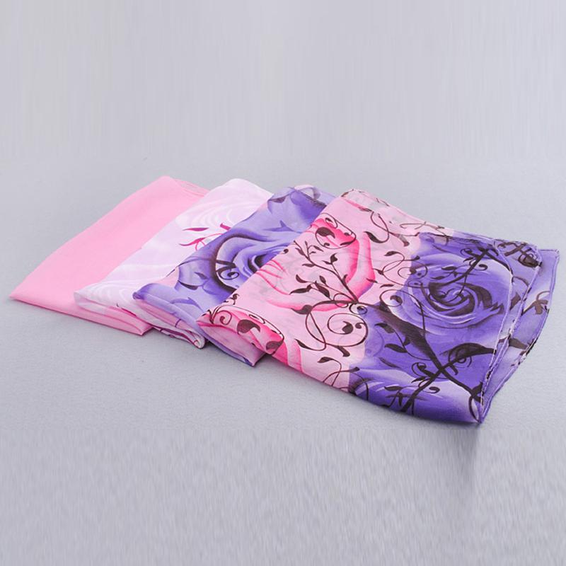 from india promotion 2014 rose print chiffon scarves woman thin shawl turban belt wholesale hijab fashion