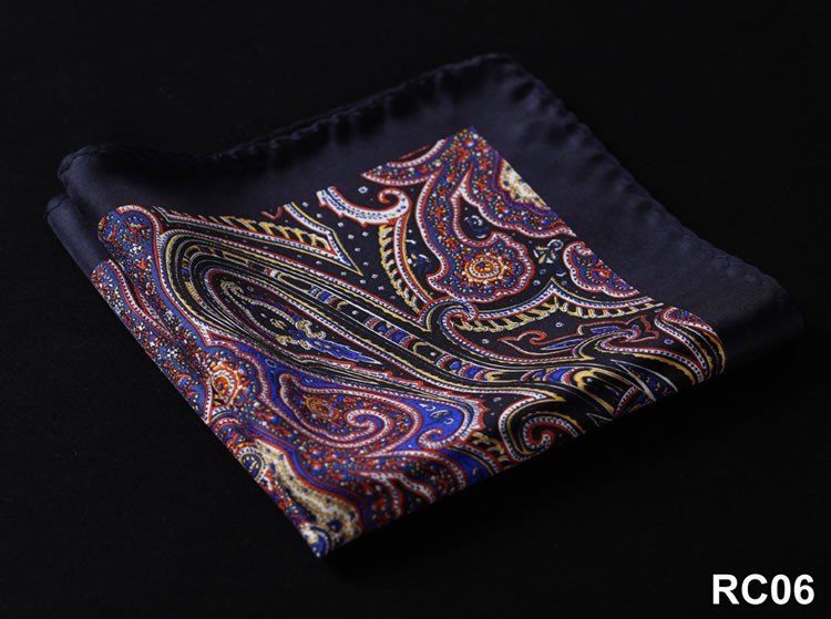 RC06 HN23V Navy Blue Orange Paisley 35cm