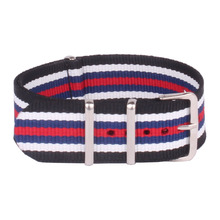 Moda Retro multicolor 22 mm otan la correa de reloj de Nylon pulsera tejida de fibra de 22 mm hebilla