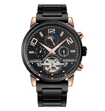 Ksd 2015 nueva caliente venta Men auto viento reloj mecánico automático de múltiples funciones de hombre de pulsera hombres causual moda relojes