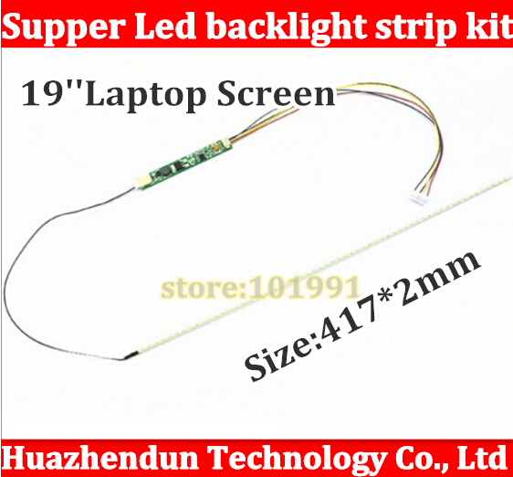 15pcs/lot 417mm 19'' Adjustable brightness led backlight strip kit,Update 19inch wide laptop LCD ccfl panel to LED