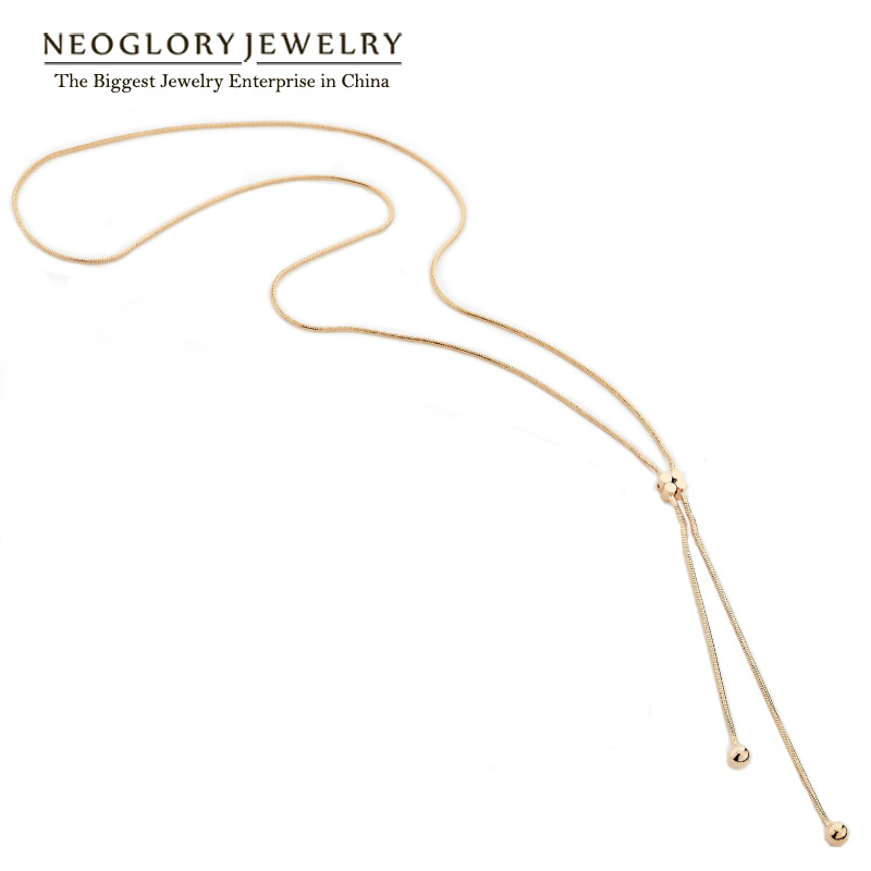 Neoglory Fashion Long Maxi Necklace Charm Brand Statement Jewelry Gift Best Girl Friend 2016 New Simp