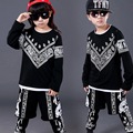Popular New Spring Autumn Children Hip Hop Clothing Boys Girls Performance Clothing Sets Kids Sport Suits