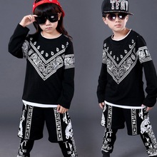 Popular New Spring Autumn Children Hip Hop Clothing Boys Girls Performance Clothing Sets Kids Sport Suits Kids Top & Pants
