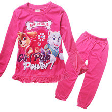 Pajamas kids cute dog sleepwear girls nightgown pyjama enfant children clothing set little girls pajamas pijamas