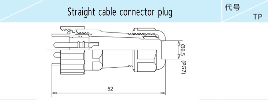 Description Picture 2 of itemSD13 , 4 pin cable connectors waterproof 250v sockets led cabinet Power connector, 4pin waterproof panel mount connector,IP68