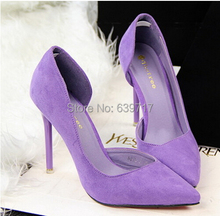 2015 New female retro pointed high-heeled sandals woman OL fashion sexy suede high-heeled shoes brand design high heels