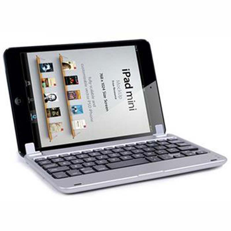 Brand New Aluminum Bluetooth Keyboard Dock Case Keyboards Hard Cover for iPad Mini