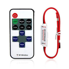 1set Single Color Remote Control Dimmer DC 12V 11keys Mini Wireless RF LED Controller for led