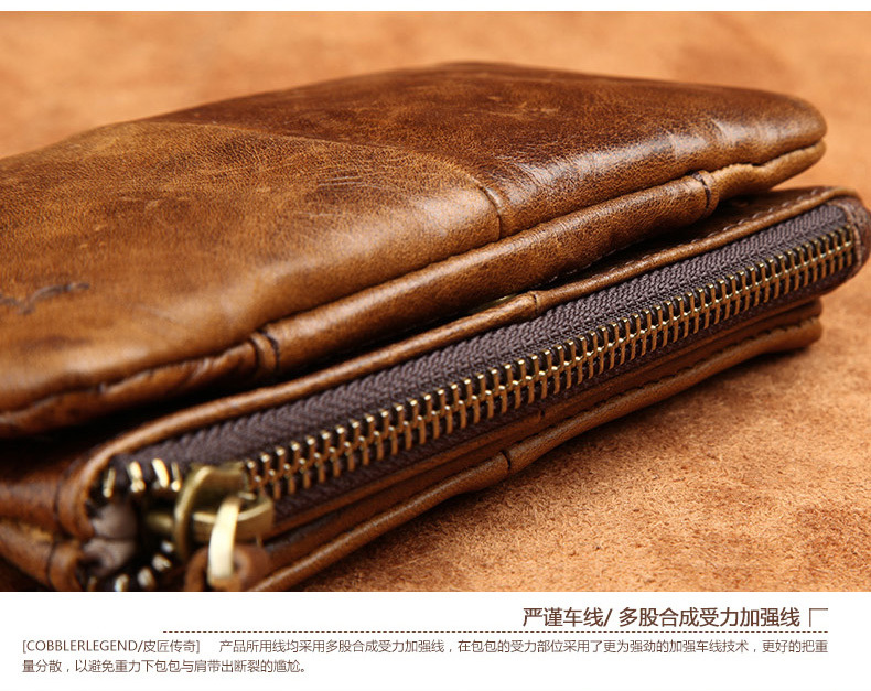 Hot Sales 2015 New Brand Men's Casual Long Wallet Genniune Leather